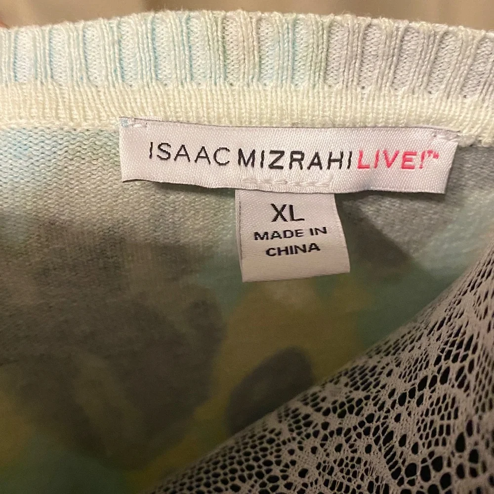 Isaac Mizrahi Pastel Watercolor Abstract Cardigan XL - Picture 4 of 5